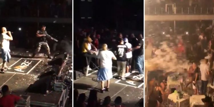 VÍDEO: PM encerra show de MC Poze no Pará; público se revolta e joga objetos e bebidas nos policias