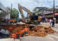 Prefeitura de Manaus inicia obra emergencial de reparo na drenagem profunda da avenida Atlântica, bairro Raiz
