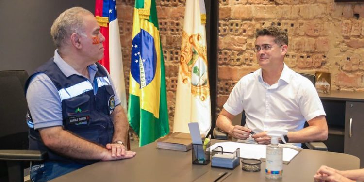 Prefeito David Almeida recebe ministro Marcelo Queiroga e agradece atenção que Manaus teve durante sua administração